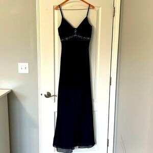 Full length Navy Formal Dress